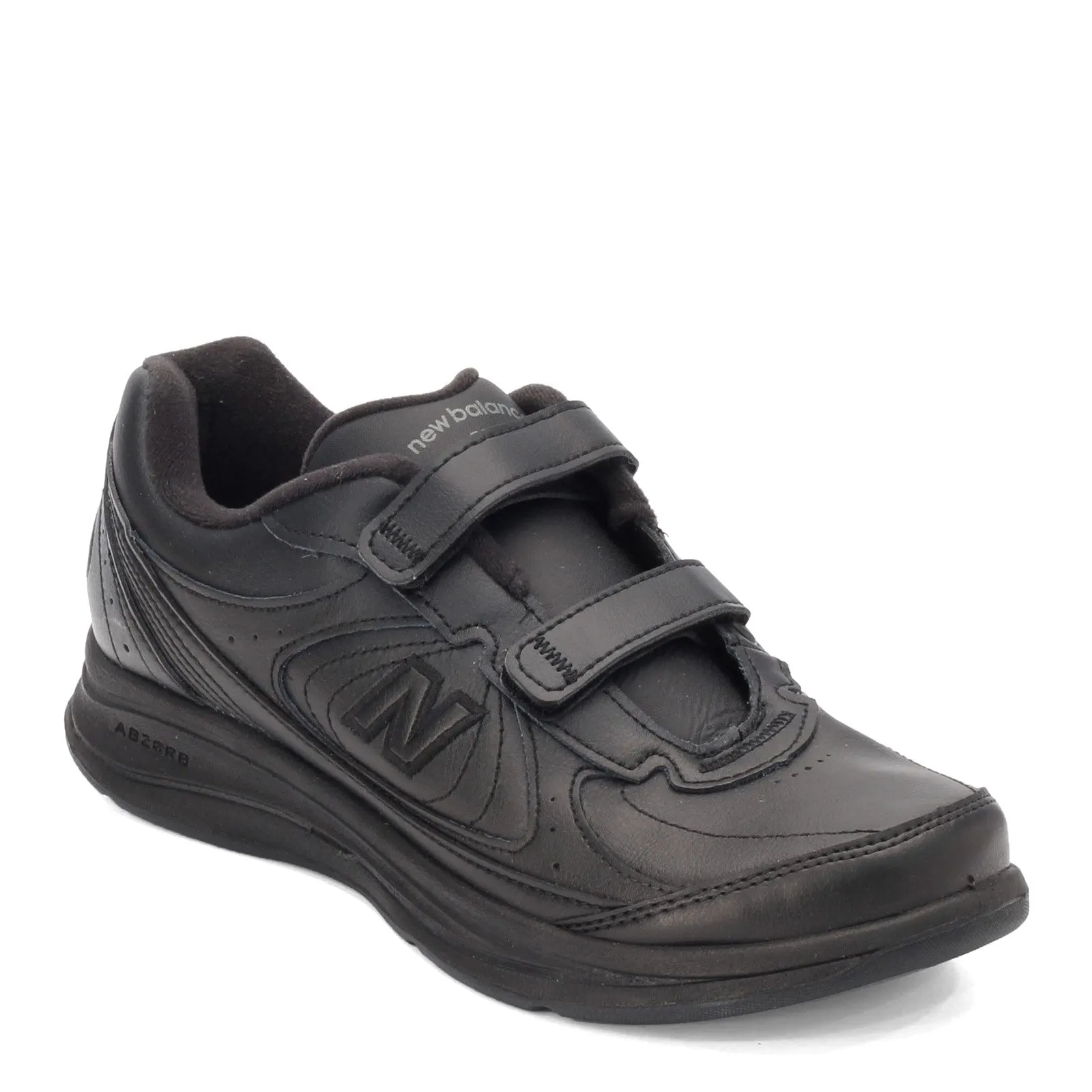 New Balance Men's 577 Velcro Walking Shoes- Black