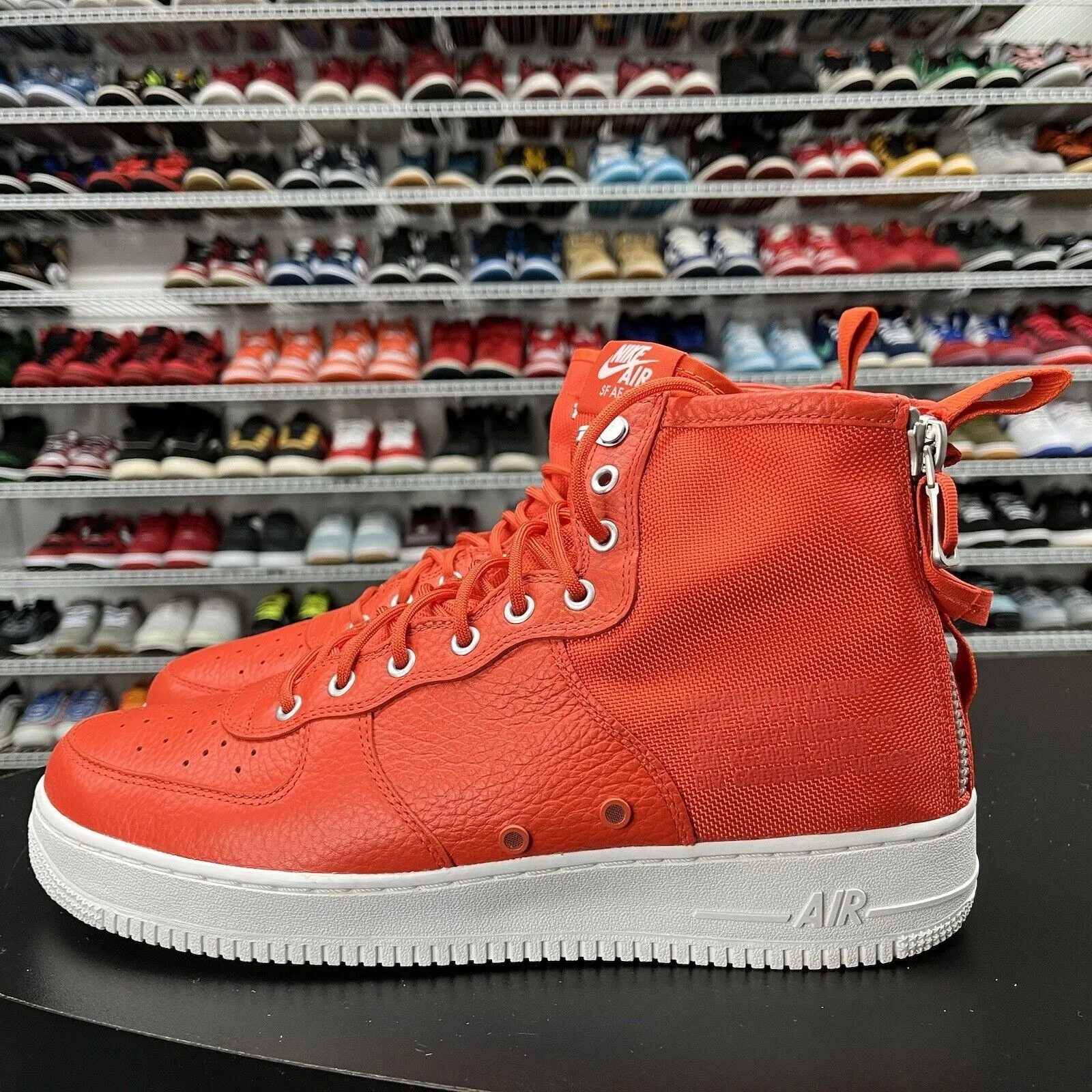 Nike SF Air Force 1 Mid Team Orange 917753-800 Men's Size 13 No Insoles