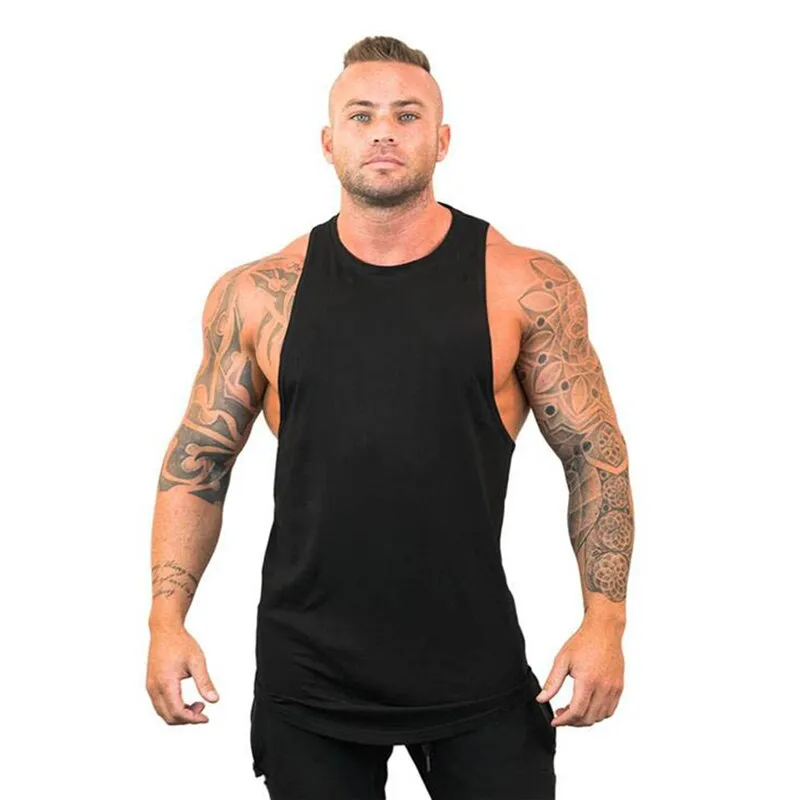 Nsqured Solid Cotton Gym Vest for Men