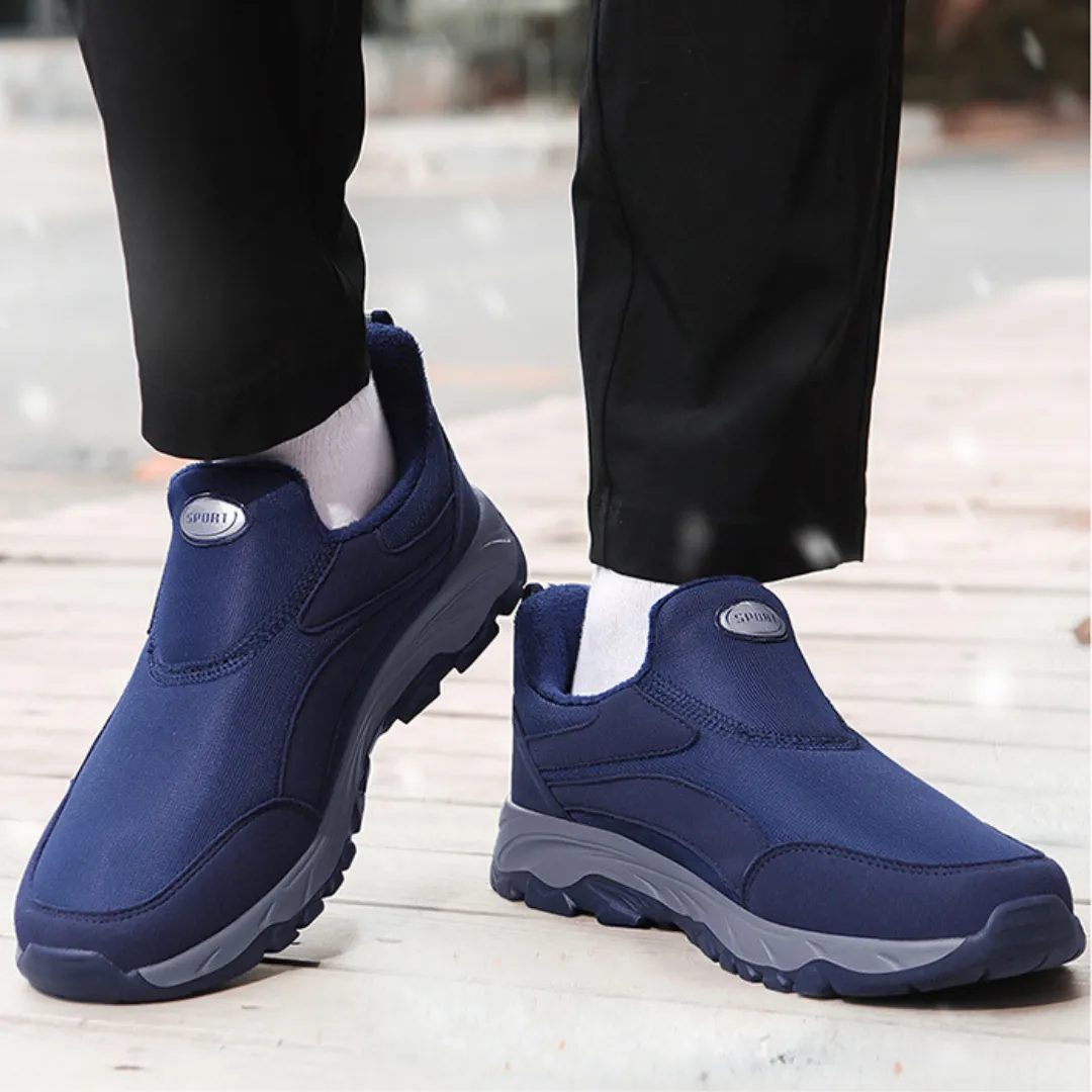 OCW Men Orthopedic No Lace Shoes With Cotton And Warm Velvet For Winter