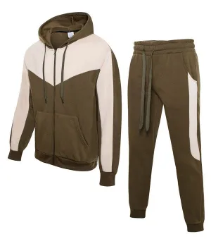 Olive Green Fleece Jogging Ensemble Active Comfort