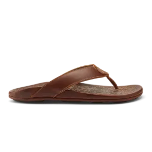 Olukai Men's Mekila Leather Sandal / Natural