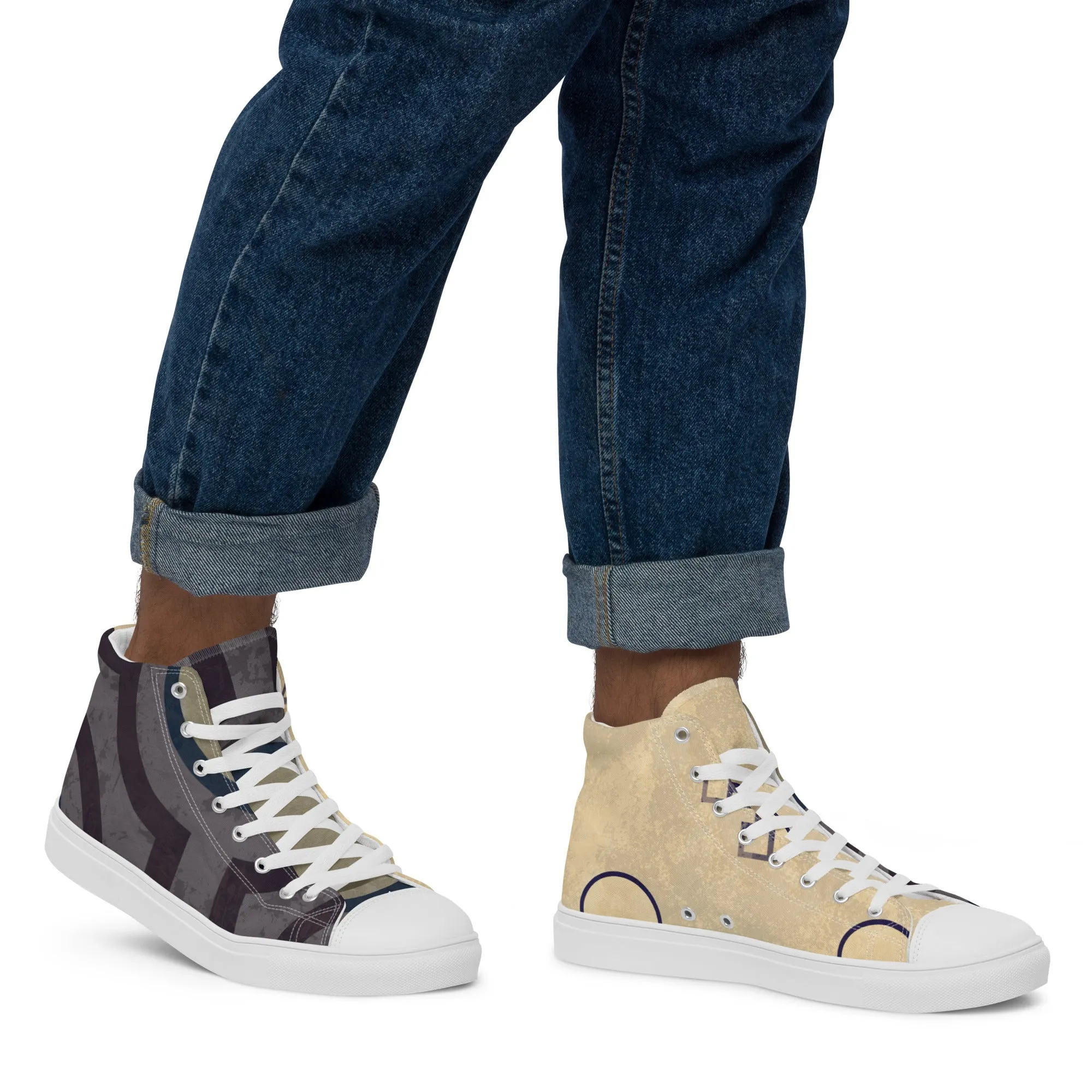 Oracle Men’s Lace-Up Canvas High-Top Sneakers