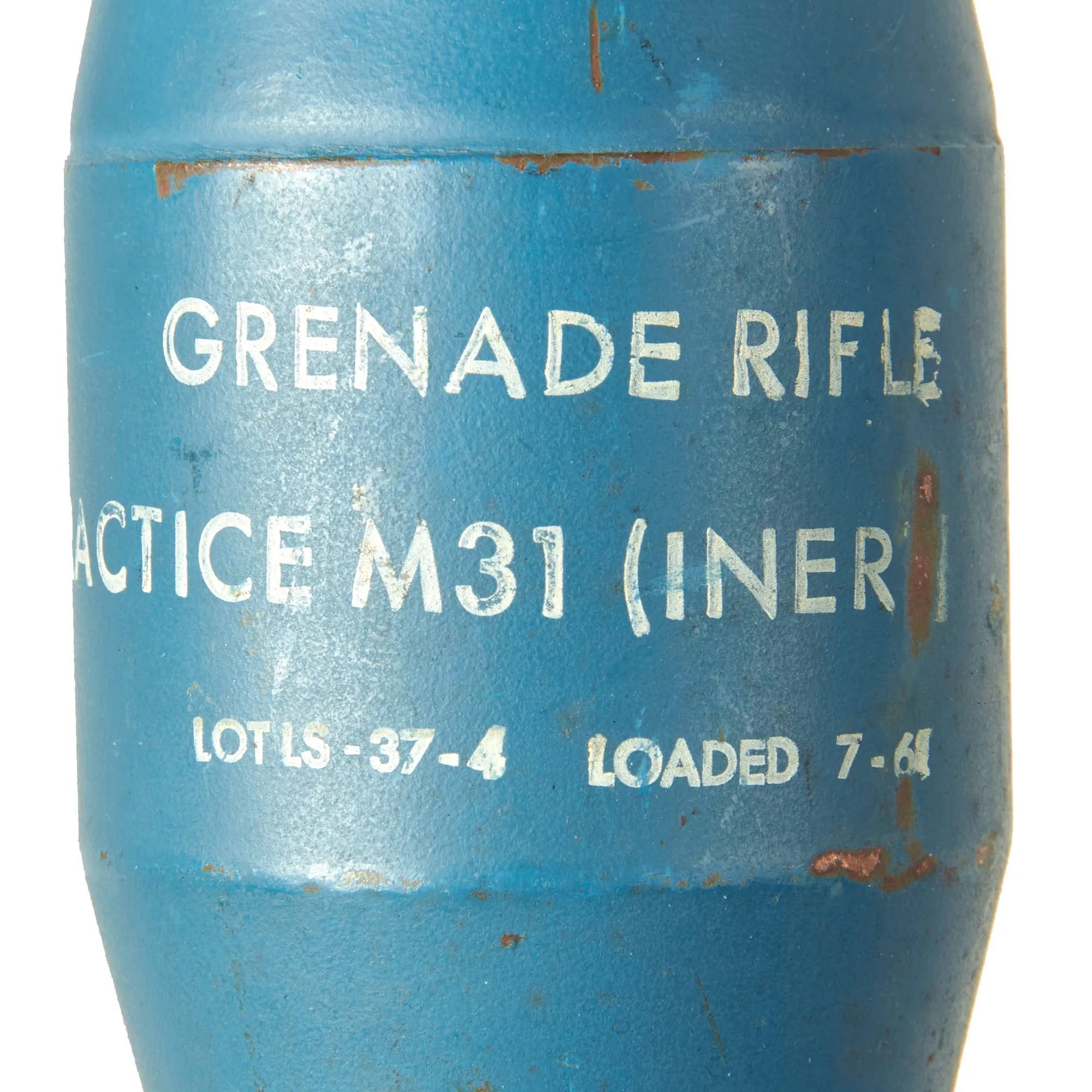 Original U.S. Korean War Inert M29 Practice Energa AT Rifle Grenade Trainer and Vietnam War Inert Practice M31 HEAT Anti-Armor Rifle Grenade Trainer - 2 Items