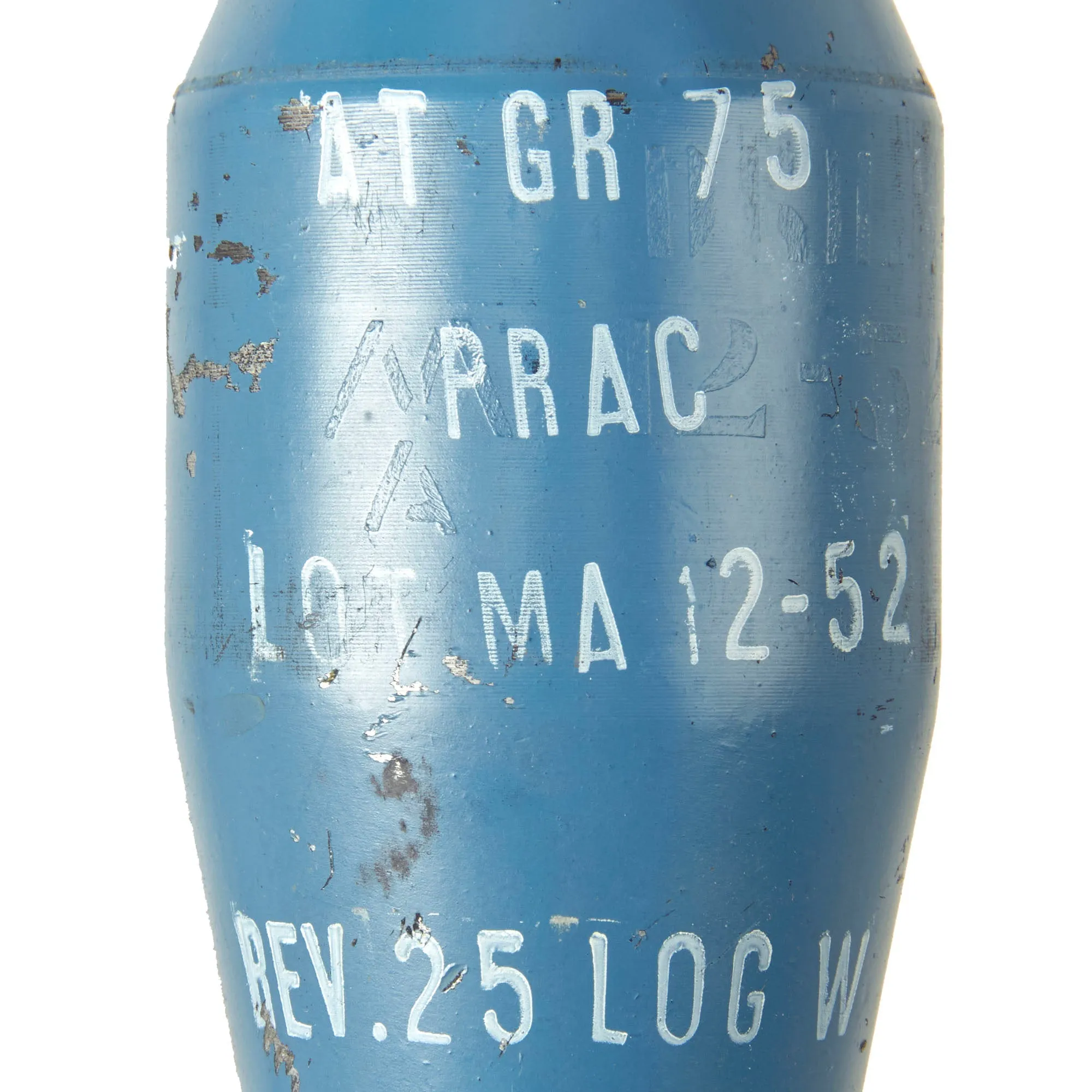 Original U.S. Korean War Inert M29 Practice Energa AT Rifle Grenade Trainer and Vietnam War Inert Practice M31 HEAT Anti-Armor Rifle Grenade Trainer - 2 Items