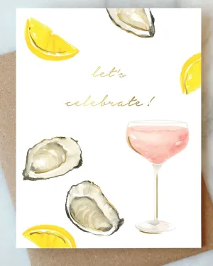 Oysters and Rose Celebration Card