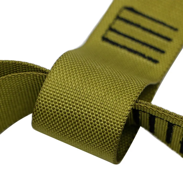 P3-2 Adjustable Fitness Exercise Hanging Pulling Rope TRP3X Wall Pulley Yoga Belt, Main Belt: 1.4m, 1.9m After Adjusted, Sports Version(Army Green)