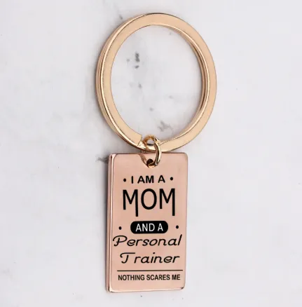 Personal Trainer Mom Keychain