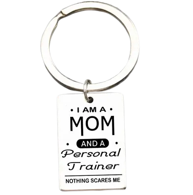 Personal Trainer Mom Keychain