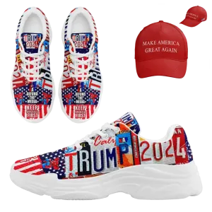 Personalized T Combo Offer, Custom Save America Sneakers and Hat, Unique Gift