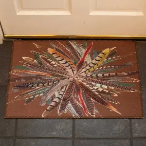 Pheasant Feather Door Mat