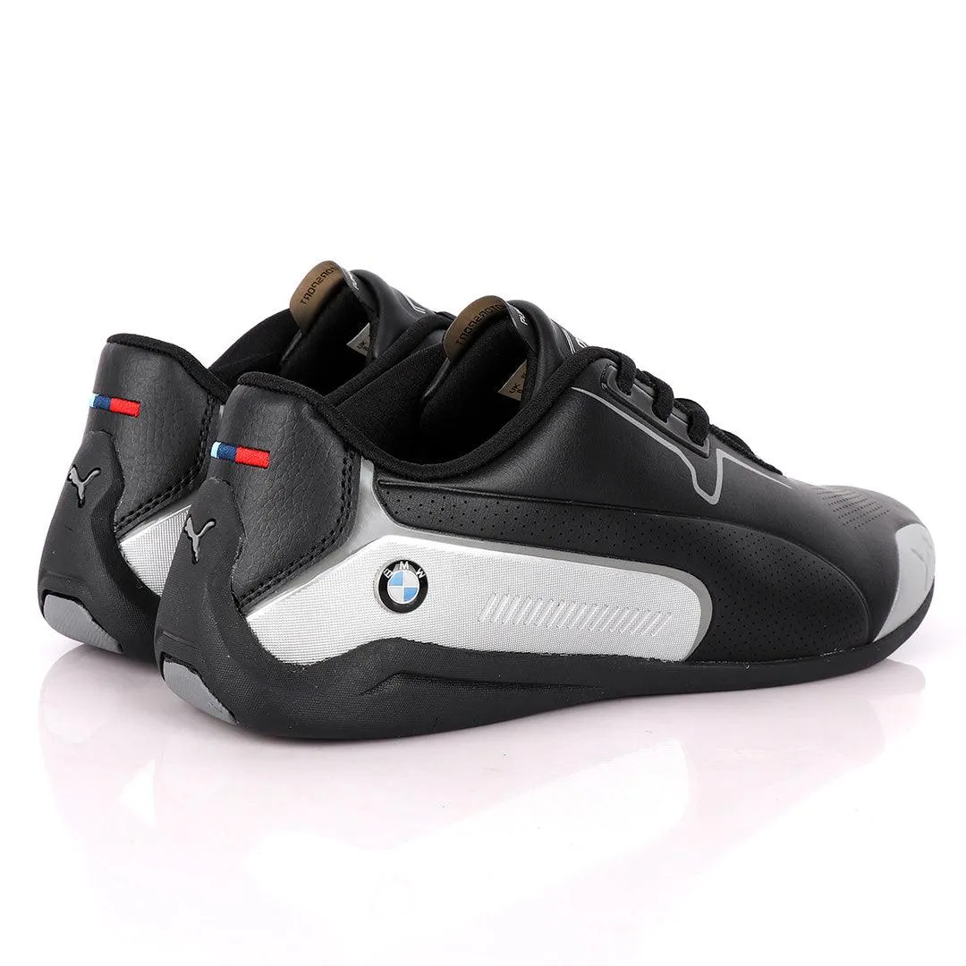 Puma Motor Sport Drift Cat Black Silver Leather Sneakers