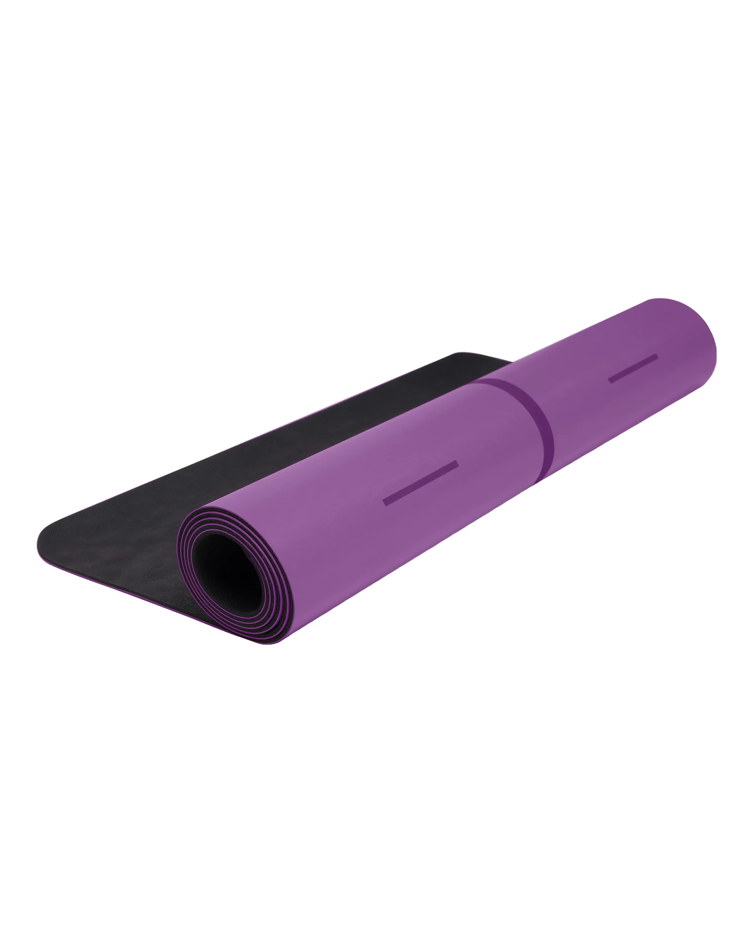 Purple Yoga Mat and Strap