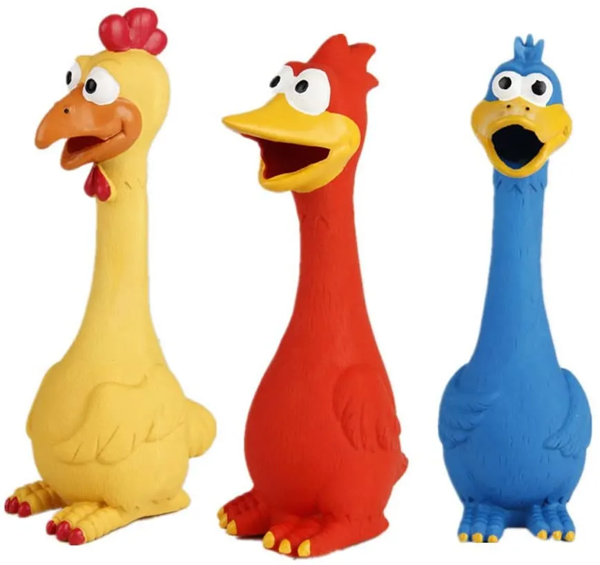 QUMY Chicken Squeaky Dog Toys