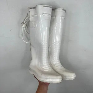 Raf Simons White Future Wellington Boots