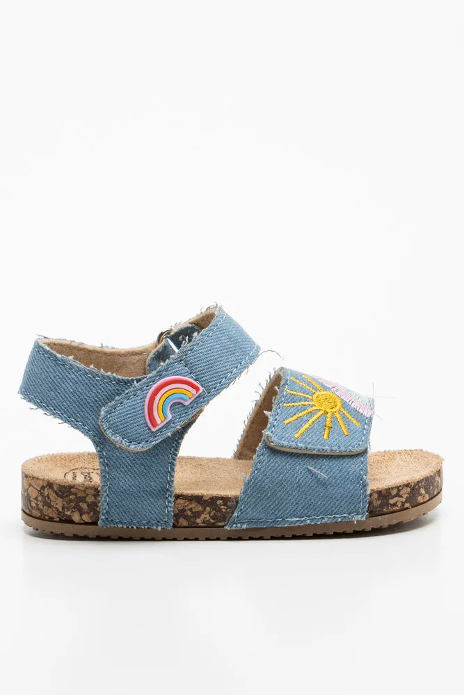 Rainbow Strap Sandal Denim