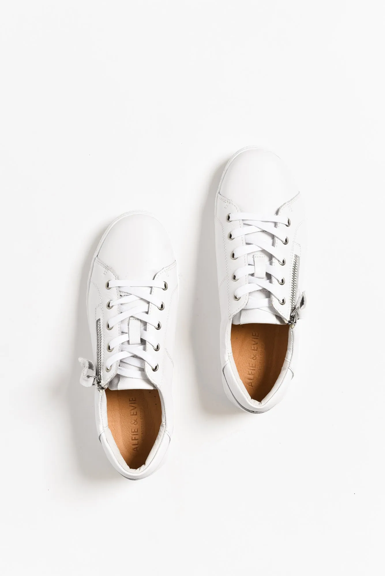 Salute White Leather Sneaker