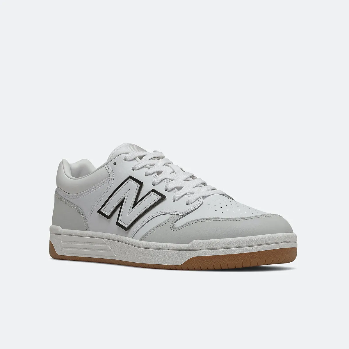 Scarpe Uomo NEW BALANCE Sneakers 480 in Pelle colore White e Summer Fog