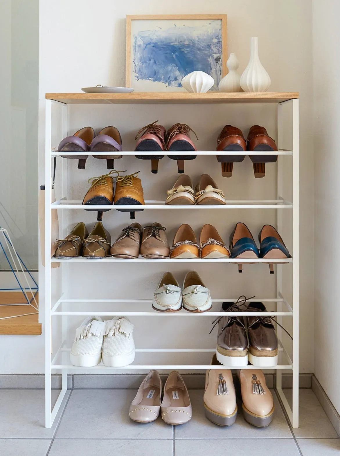 Six-Tier Shoe Rack (34" H)  - Steel