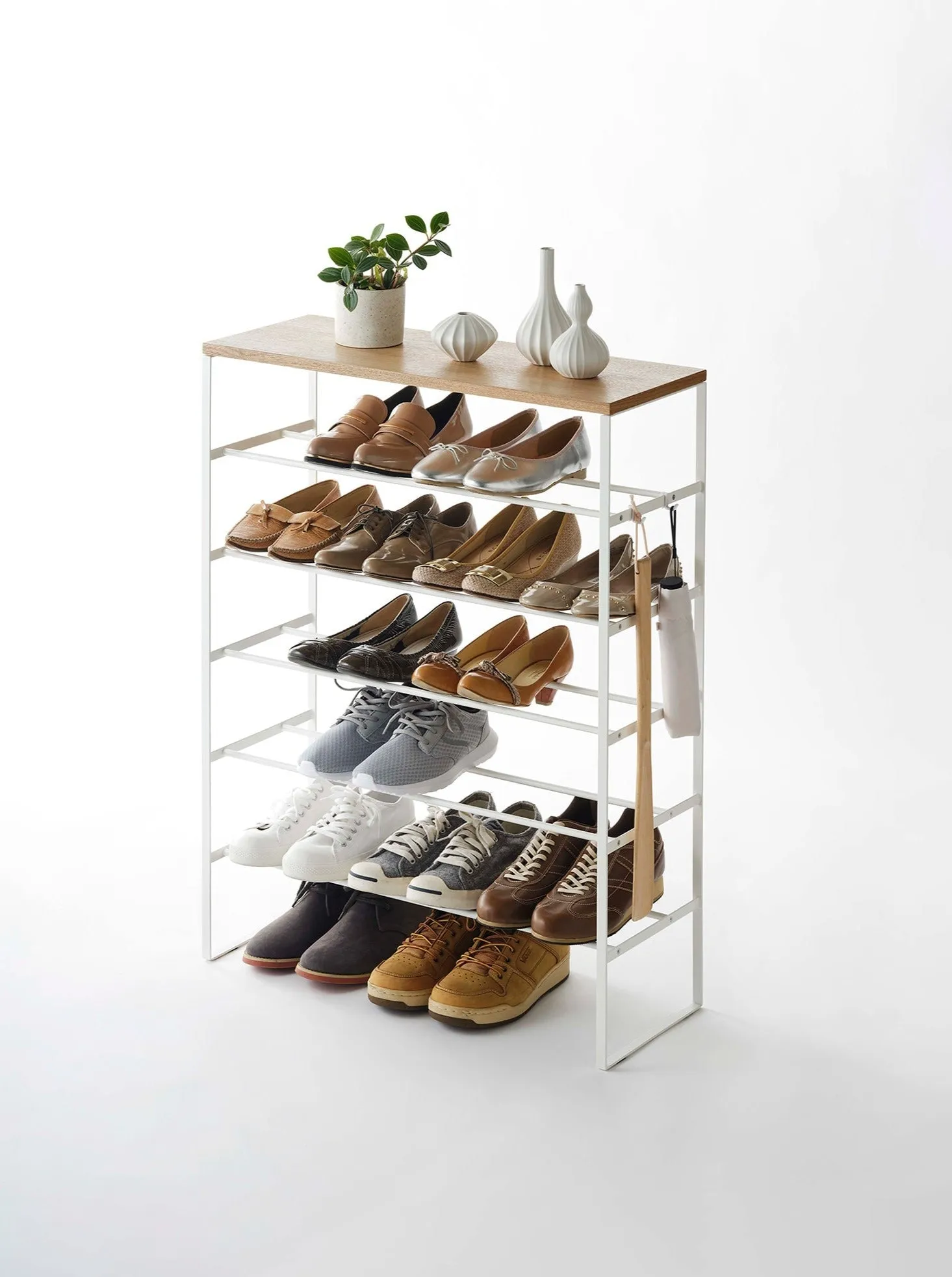 Six-Tier Shoe Rack (34" H)  - Steel