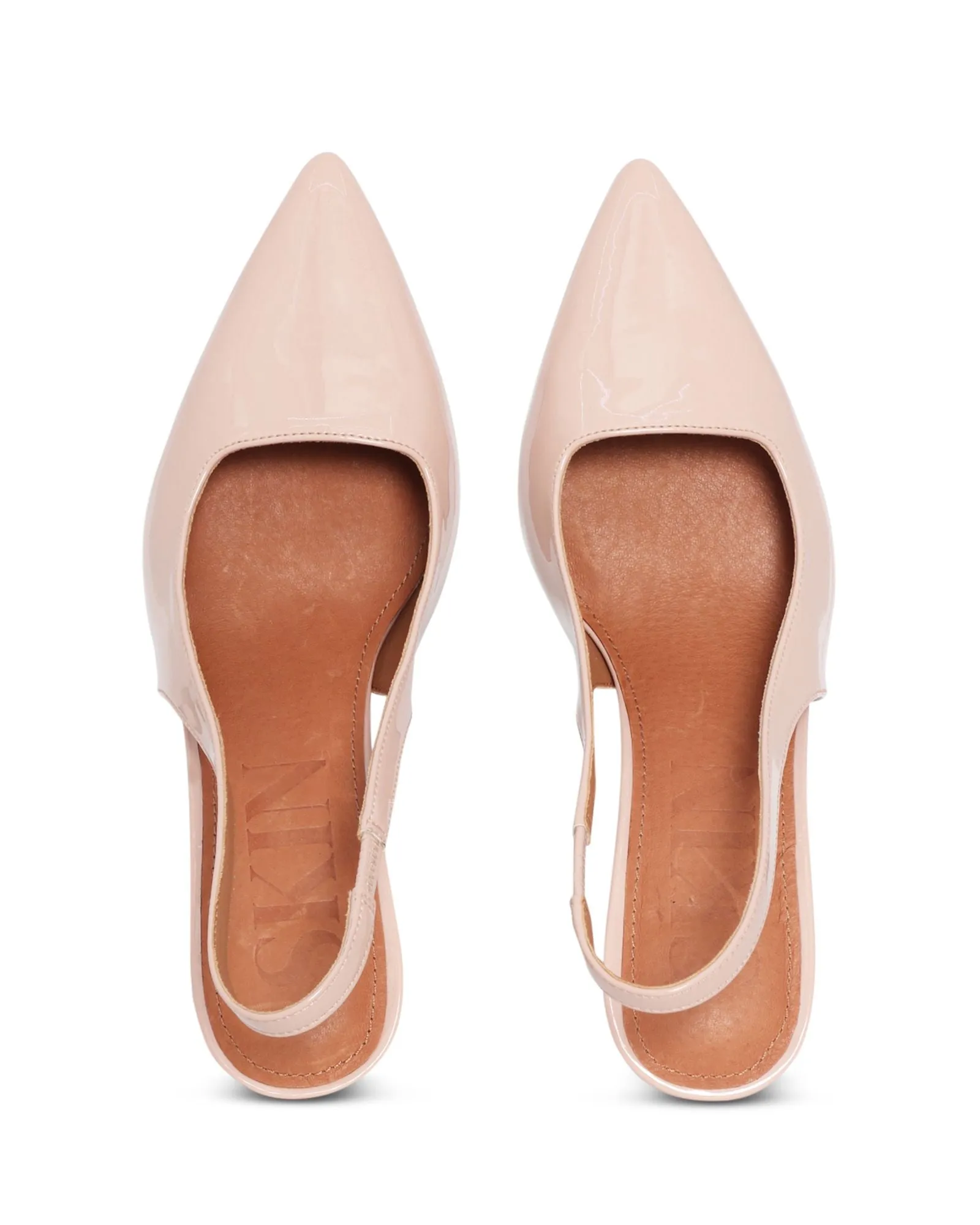 SKIN FOOTWEAR GENEVA SLING BACK POINTED TOE HEEL