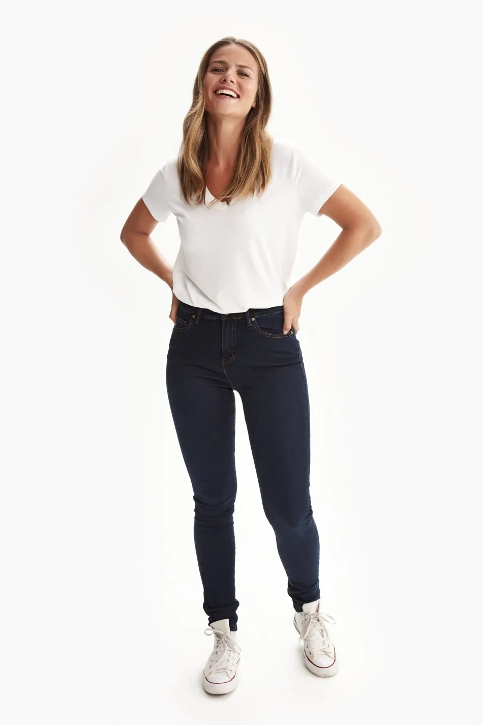 SKINNY LONG HIGH WAIST JEANS