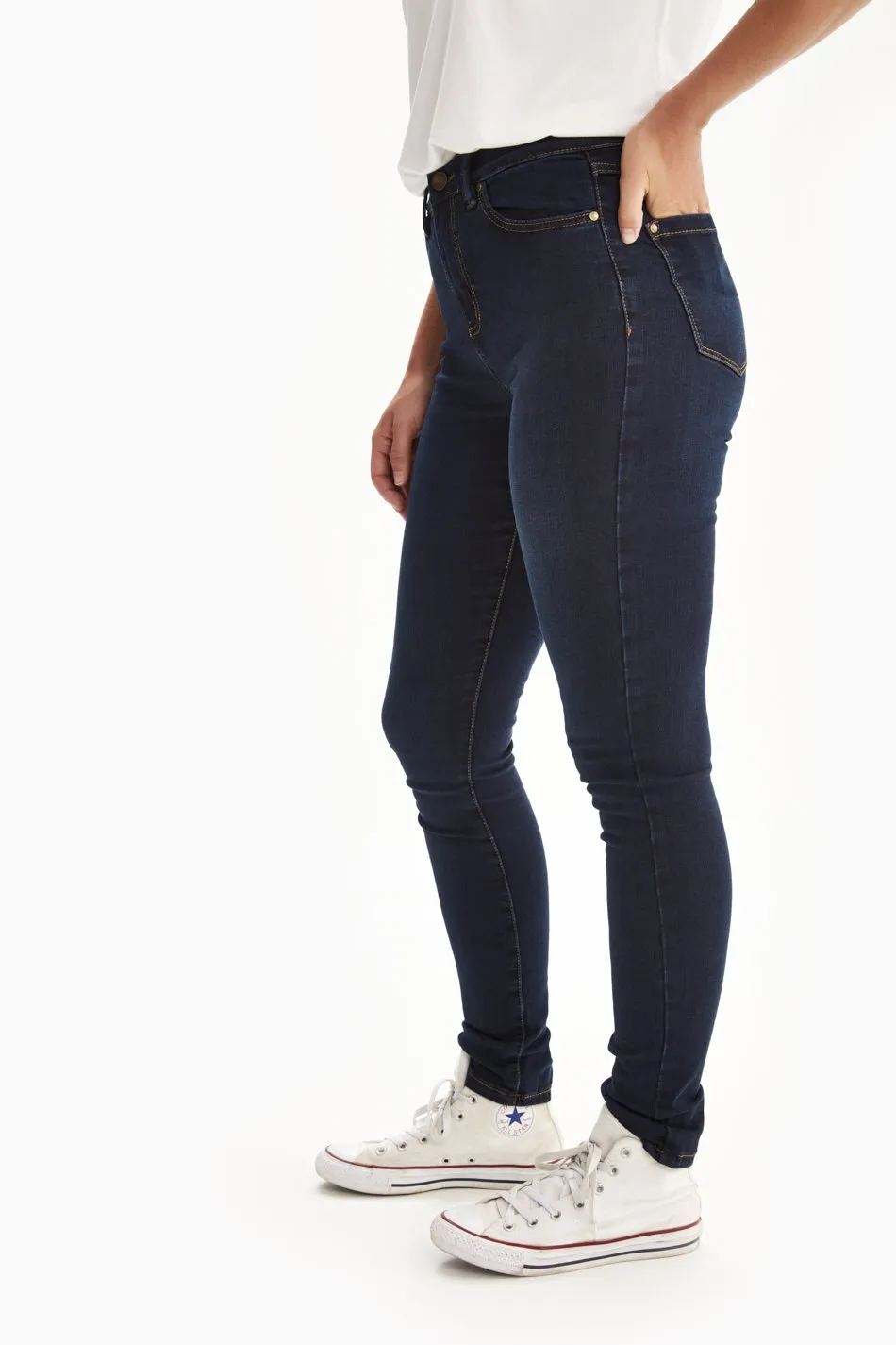 SKINNY LONG HIGH WAIST JEANS