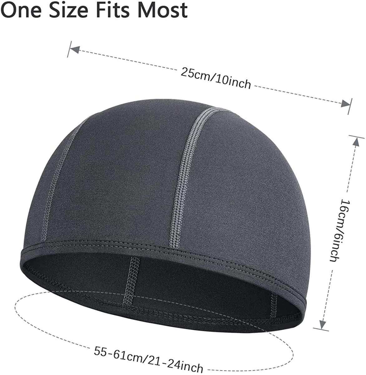 Skull Cap Helmet Liner Beanie, Cooling Mesh Cycling Running Hat for Men Women, Fits Under Helmets