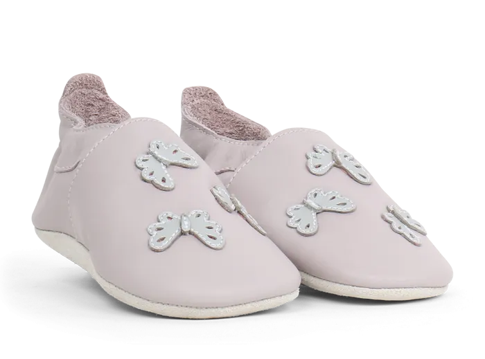 Soft Sole Leather - Lilac Butterflies