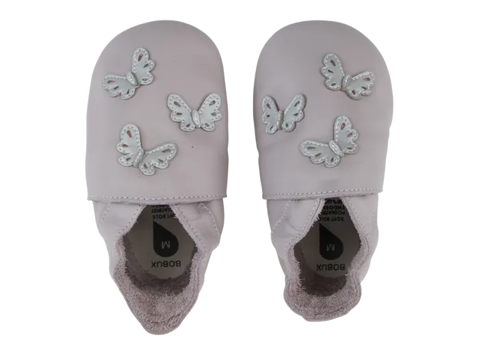 Soft Sole Leather - Lilac Butterflies