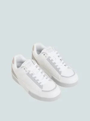 SOLEPLAY White & Grey Bumper Sneakers