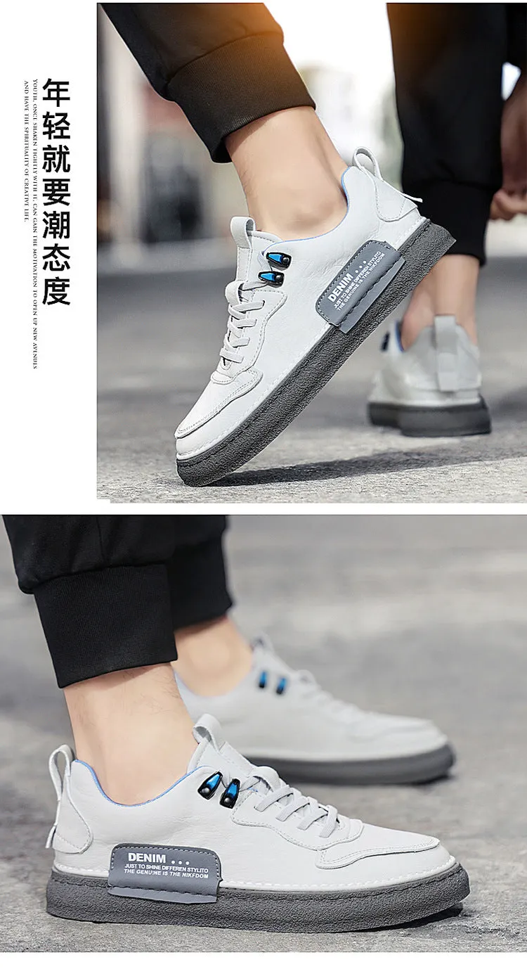 Spring Men Leather Shoes Breathable Zapatillas Flat Male Shoes S43579