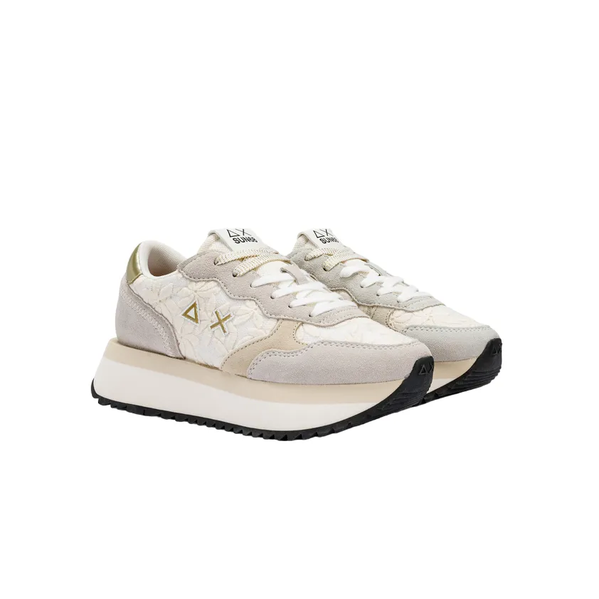 Sun68 scarpa sneakers da donna Big Lace Z34209 01 bianco