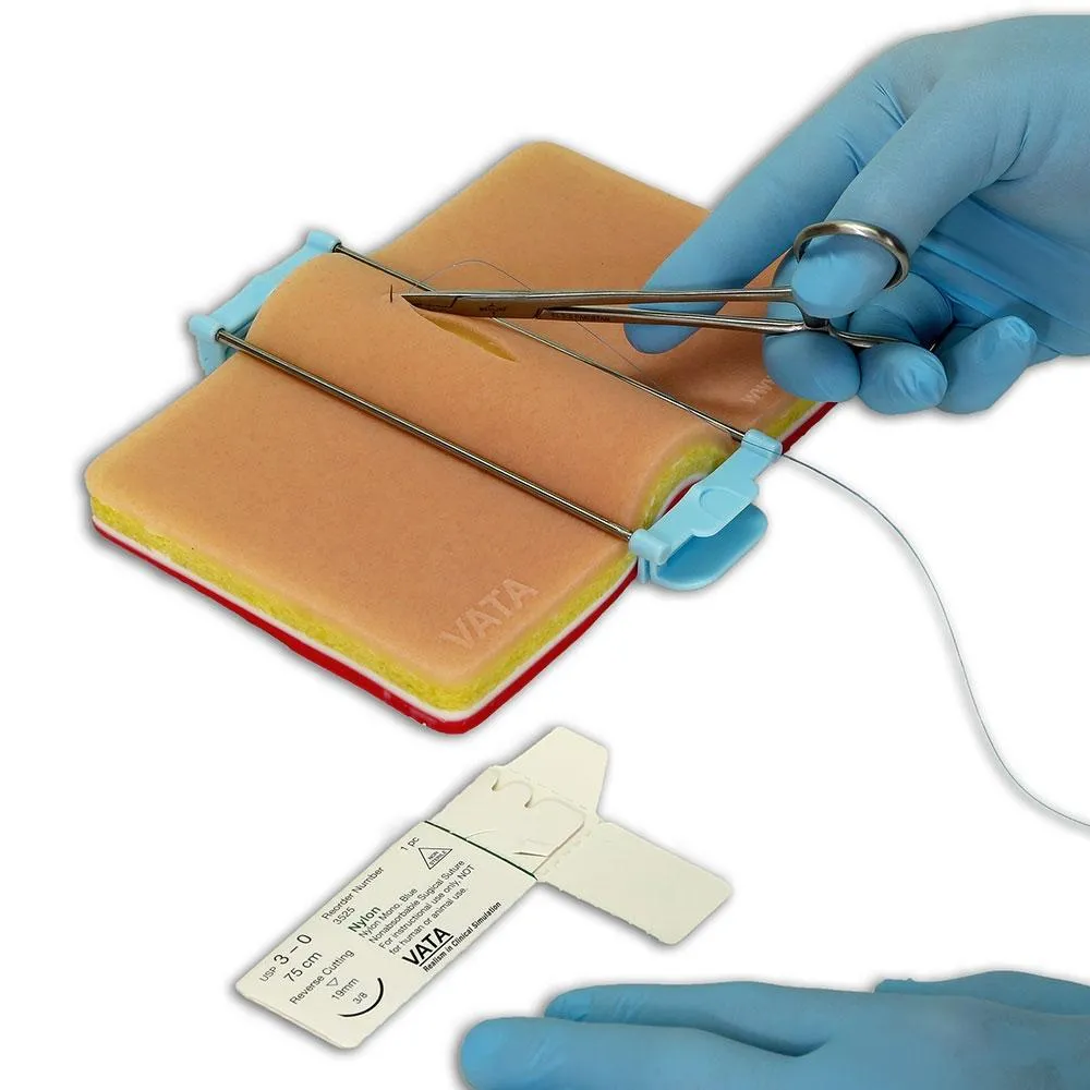 Suture Skills Trainer Pad with 5 Tissue Layers - Light Skin