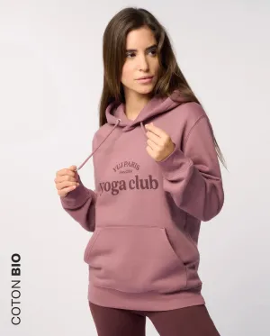 Sweat unisexe en coton bio burgundy YOGA CLUB