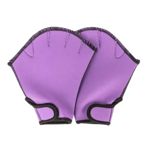 Swimming Training Duck Palm Webbing Multifunctional Snorkeling Gloves, Size: S(Purple)