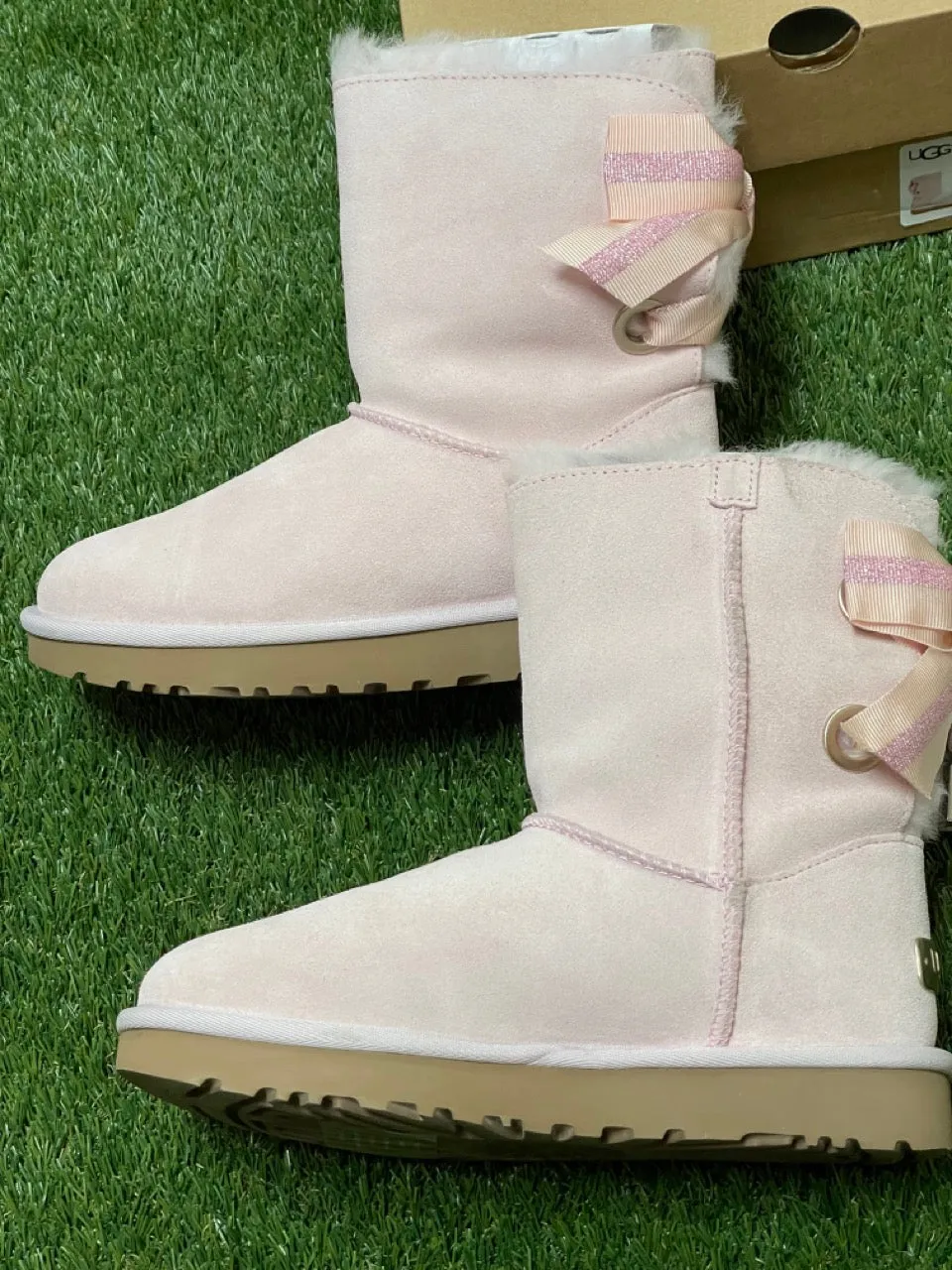 UGG Customizable Bailey Bow short Fleece Lined Pink 1098075-SLPN