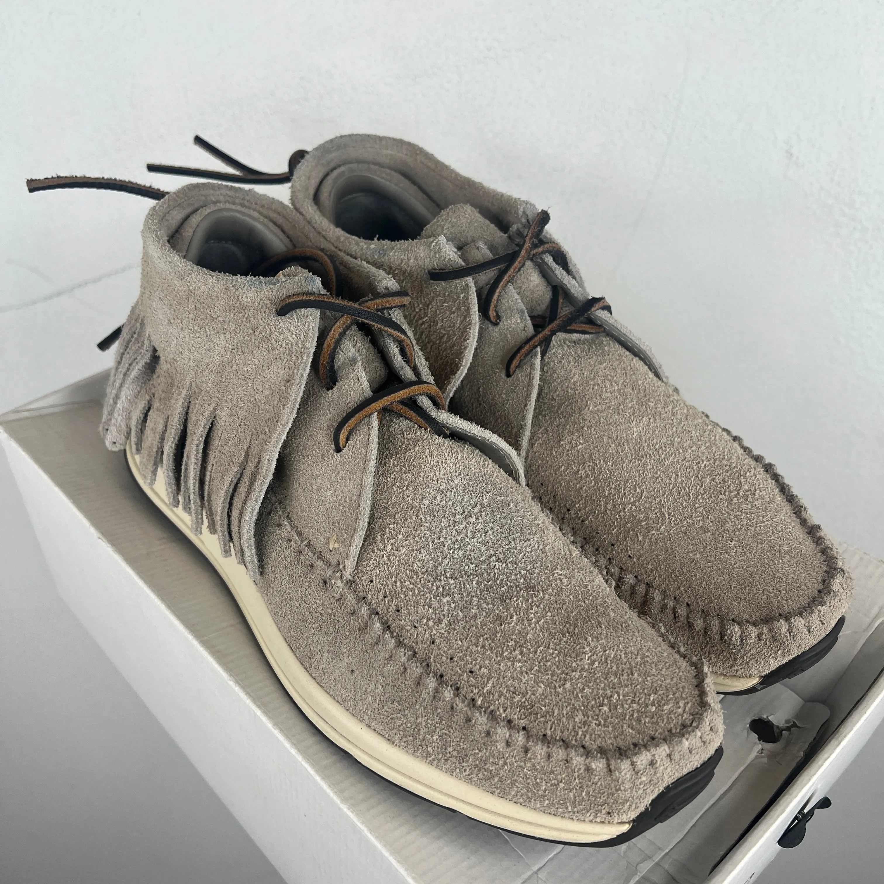 Visvim Grey Suede FBT Sneakers