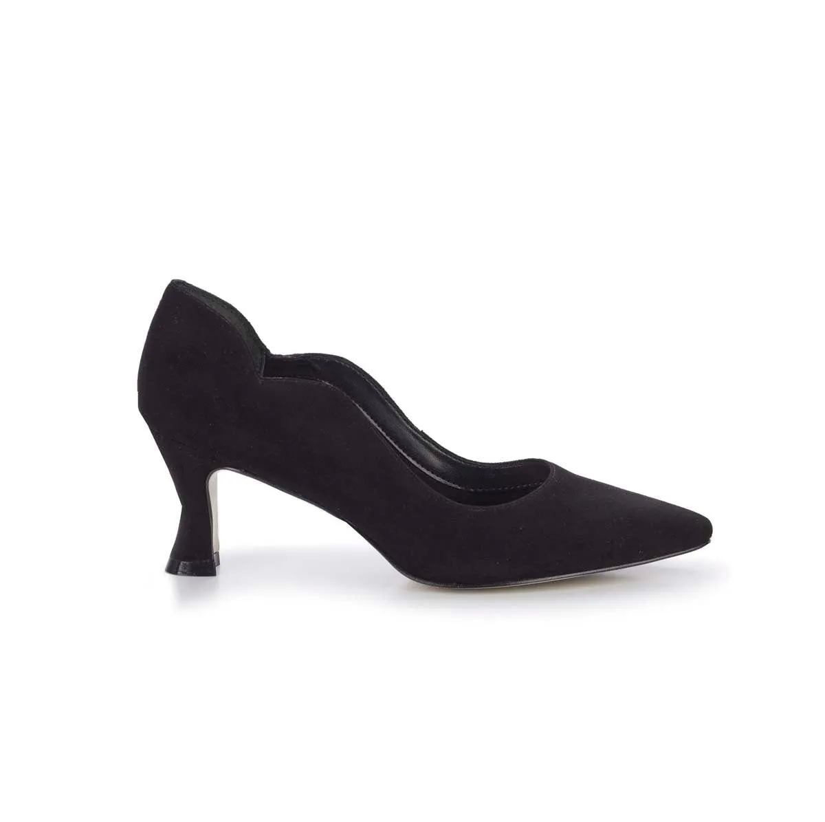 Walking Cradles Wc Selena Women Pump Slip-on Shoes In Black Suede/black Patent