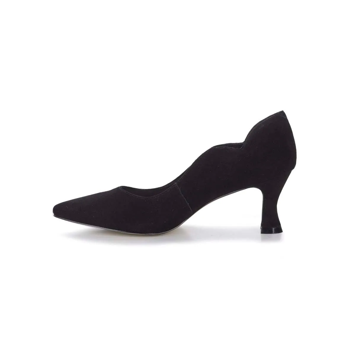 Walking Cradles Wc Selena Women Pump Slip-on Shoes In Black Suede/black Patent