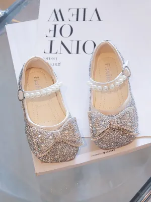 Watch Me Sparkle Bow Mary Jane Shoes by Liv and Mia