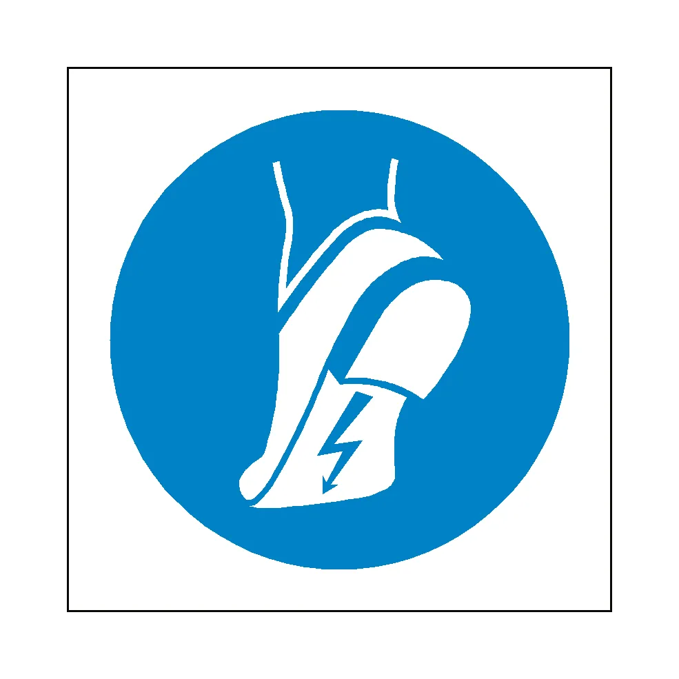 Wear Anti-Static Footwear Symbol Sign