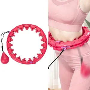 Weighted Fitness Hoop Abdomen Circle, Specification: 19 Knots (Pink)