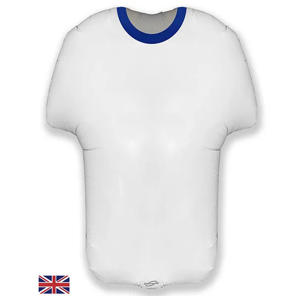 White & Blue Sports Shirt Balloon