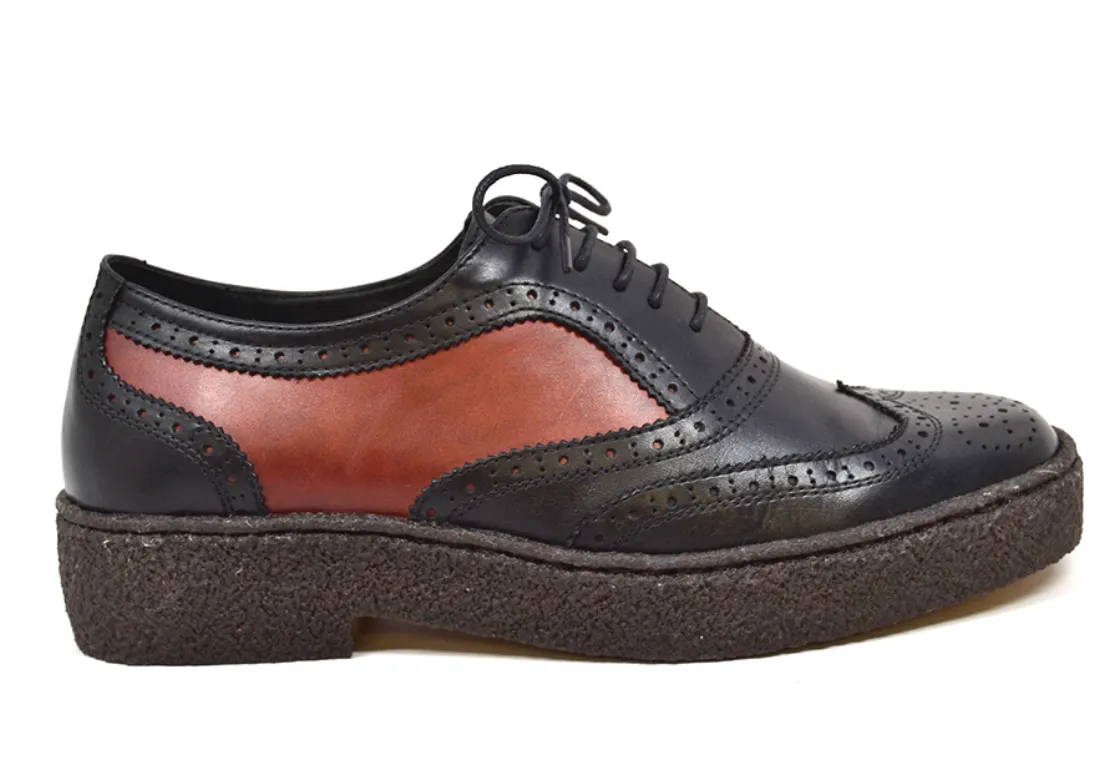 Wingtips Rust & Black Low Cut