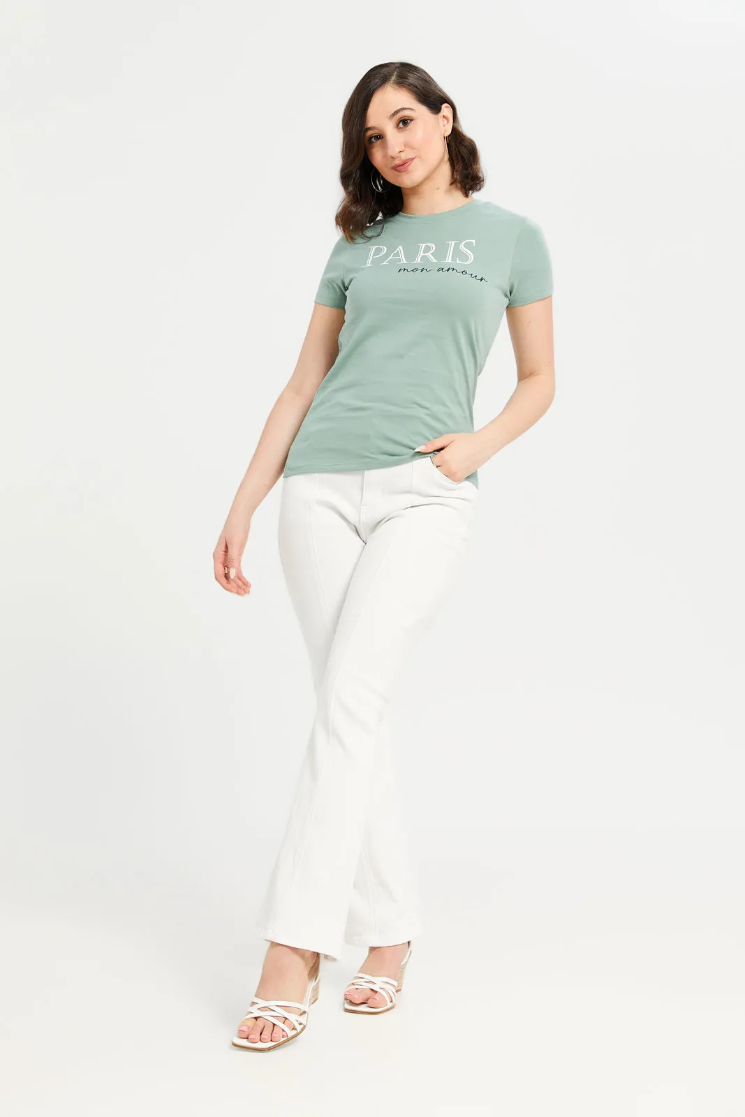 Women Mint Graphic T-Shirt