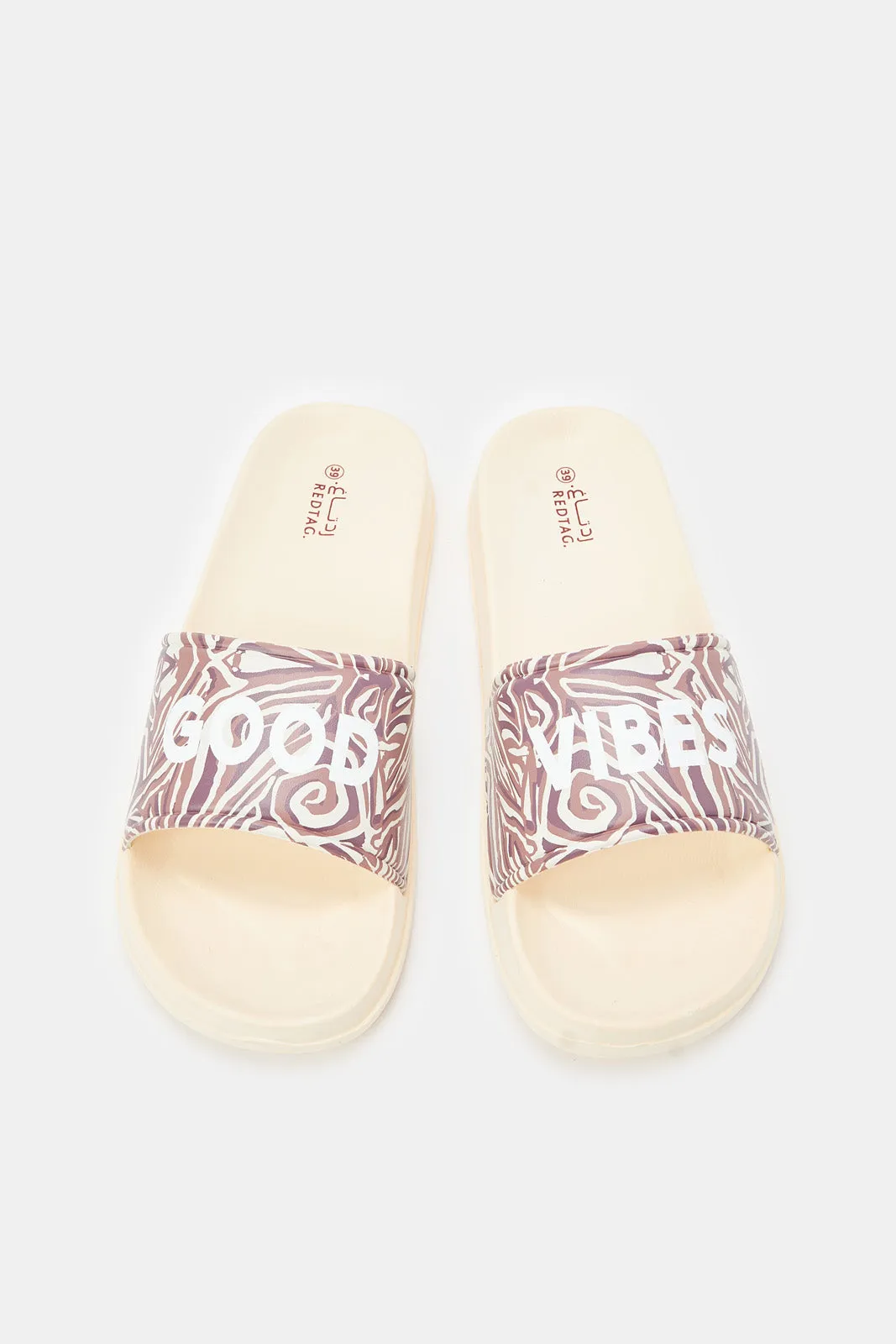 Women Multicolour Good Vibes Slide