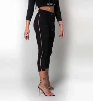 Women's Cannes Black Tracksuit Joggers