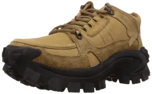 Woodland Men's Camel Leather Sneakers - 10 UK/India (44 EU)